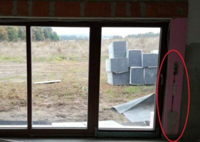 Špatně dozděný detail napojení HS portálu